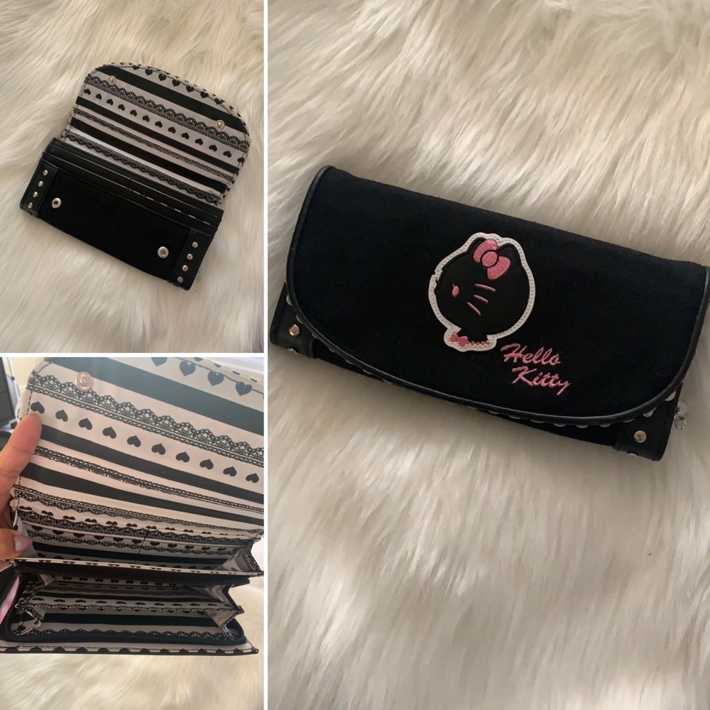 Hello Kitty Silhouette Black & White Long Wallet